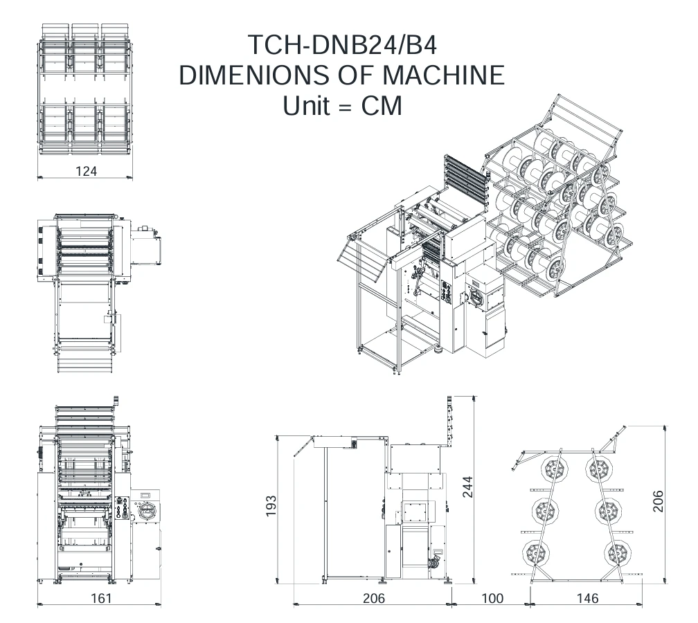 Double Bed Warp Knitting Machine